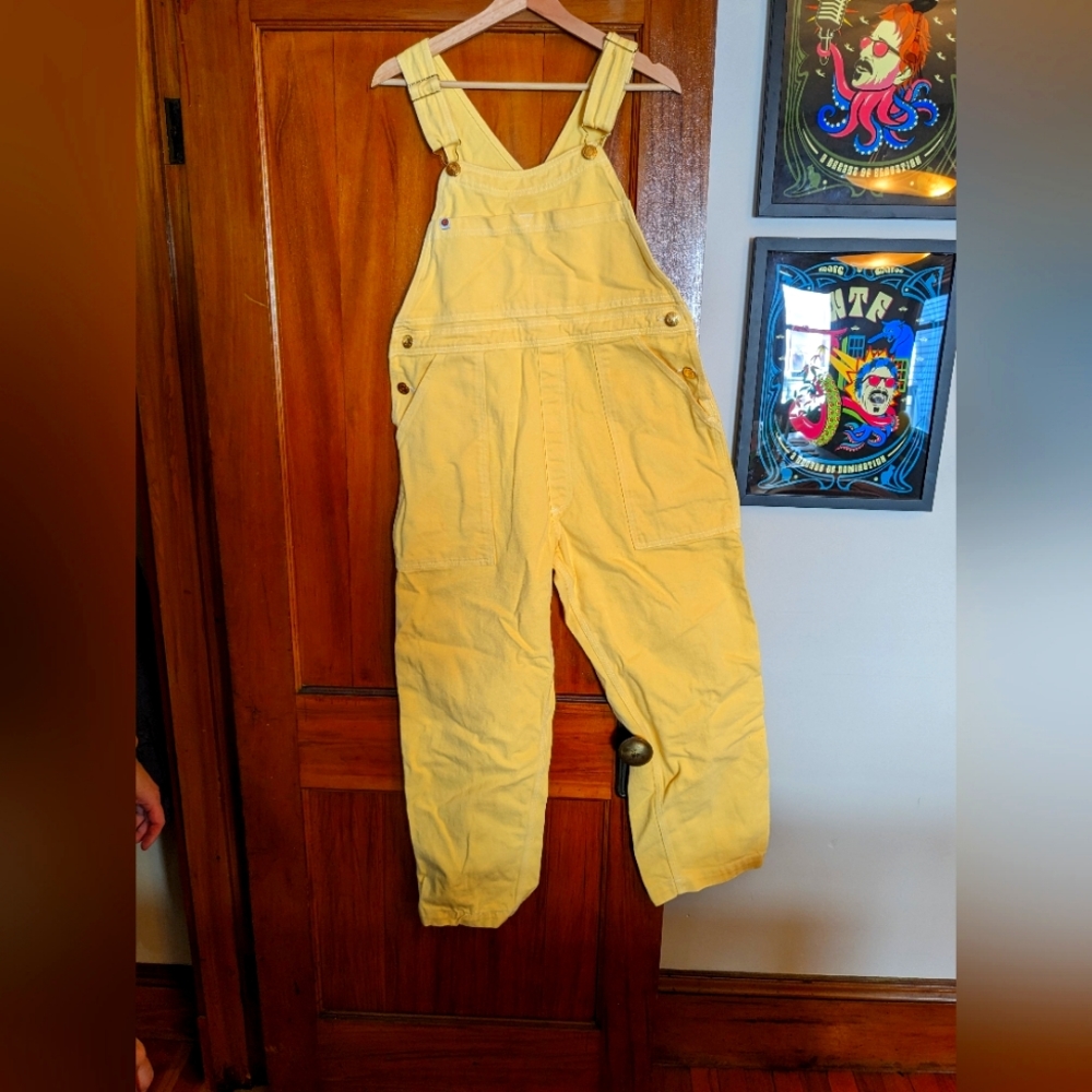 Big bud press butter yellow overalls